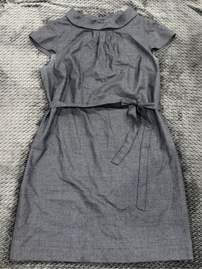 Brooks Brothers Gray Sheath Midi Dress with Belt - Women’s Sz 14, Feminine
